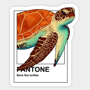 Save the turtles Sticker